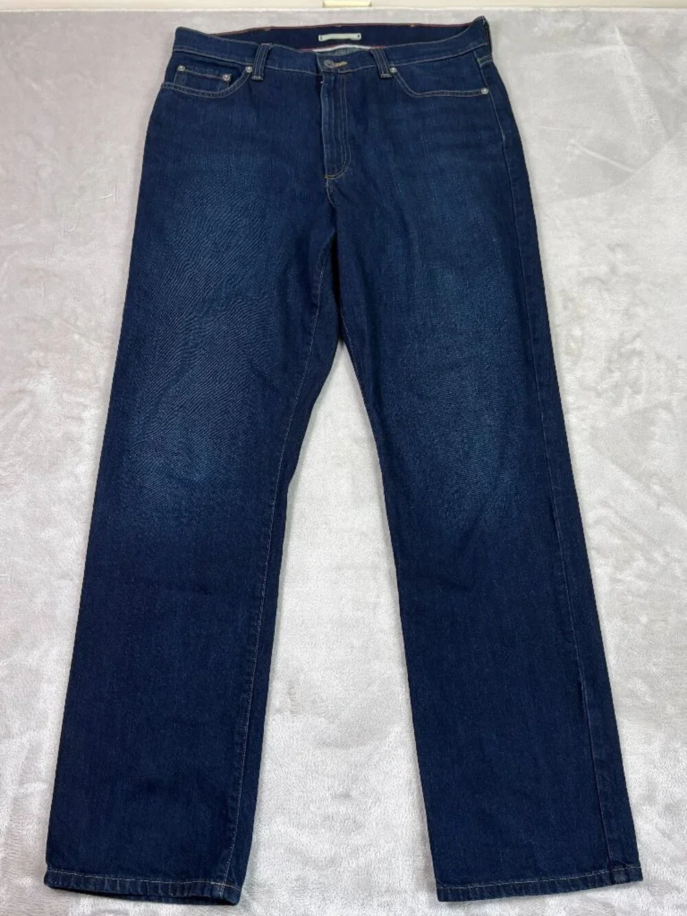 LL Bean Comfort Fit Straight Leg Dark Wash Jeans Mens 36x34 Casual Work
